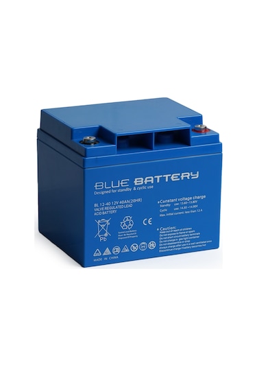 Blue Battery 12v 40 Amper Bakımsız Kuru Akü Ups Aküsü