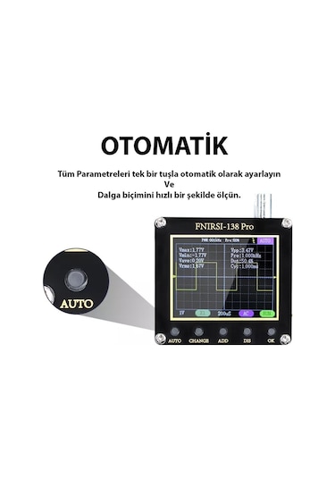 Fnirsi 2.4 Inç 138PRO El Tipi Taşınabilir Osiloskop