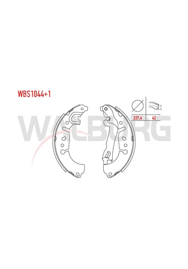 Walburg Wbs 1044+1 Arka Fren Balatası Fiat Egea 2015 Sonrası 6 Mm 1 Mm Daha Kalın