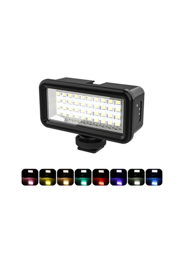 Puluz Pu631b 40 M Su Geçirmez 40-led Kamera Dolgu Işığı Şarj Edilebilir Dalış Vlog Fotoğraf Işığı