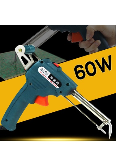 Otomatik Elektrikli Havya Aleti Ayarlanabilir Sıcaklık 60w, 50g Lehim Teli - Açık Sarı