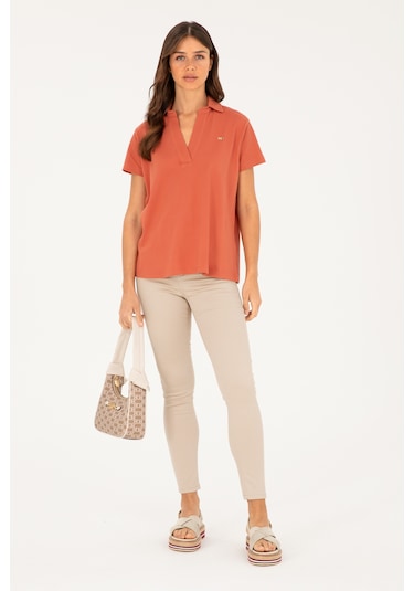 U.S. Polo Assn. Kadın Taş Toothpick Fit Kanvas Pantolon 50281692-VR049