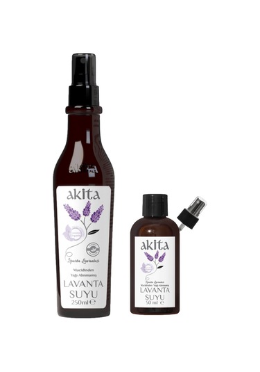 Akita Doğal Yağı Alınmamış Lavanta Suyu Set
