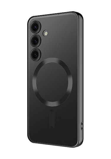 Adige Samsung Galaxy S24 Fe Uyumlu Kılıf Demre Magsafe Kamera Korumalı Siyah