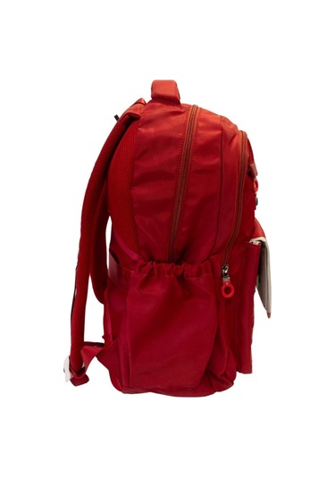 Ççs London 2 Büyük 2 Küçük 4 Gözlü Çok Geniş Okul Çantası, Sırt Çantası, Spor Çantası, Günlük Çanta 51678 Kırmızı Desenli