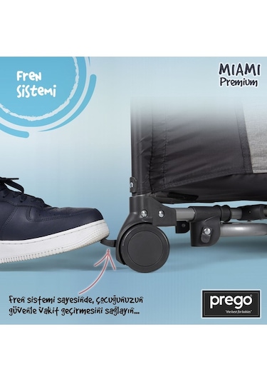 Miami Premium Dönenceli Anne Yanı Oyun Parkı Park Beşik 8040