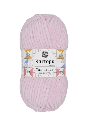 Yumurcak Kadife El Örgü İpi Toz Pembe K1562