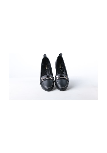 Ayakkabımood Siyah G Toka Taşlı Kadın Babet Ayakkabı Siyah