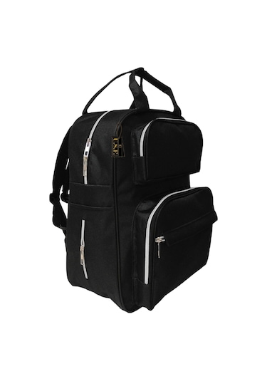 USF Bebek Bakım Çantası Organizatör Fonksiyonel Anne Bebek Bakım Sırt Çantası Siyah