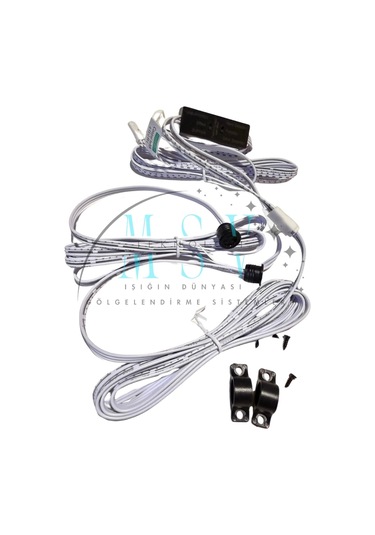 12v - 24v 5a Mini Dolap Çift Kapı Kontrol Sensörü Şerit Led Anahtarı Açma Kapama Siyah