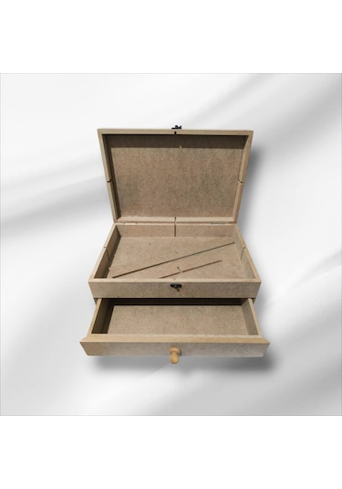 Ahşap-boyanabilir-klipsli-çok Amaçlı Organizer Kutu