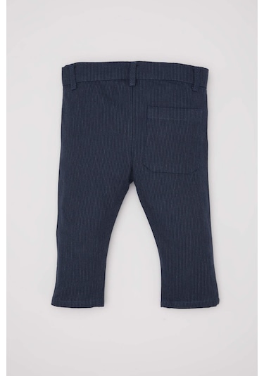 Defacto Erkek Bebek Çizgili Düz Paça Gabardin Pantolon B9254A524SPNV256 Lacivert