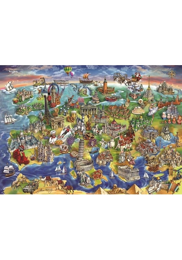 Anatolian 1500 Parçalık Avrupa Haritası Puzzle - 4557