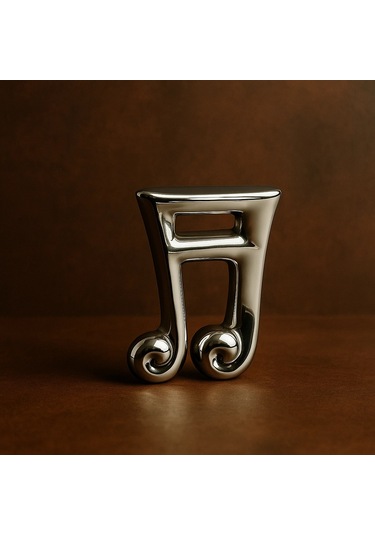 Gümüş Nota 2 Dekoratif Seramik Obje 17x7