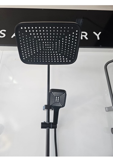 Piyano Duş Seti Kendinden Bataryalı Çoklu Fonksyon Kolay Montaj Uzatma Borusu Hediyeli Siyah