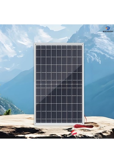 Honeybeeshop Weıhaoxı Solar Paneller 1 Monokristal Güneş Paneli 100a Şarj Kontrol Cihazı Motosiklet Tekne Karavan Kamp Ev Aydınlatma