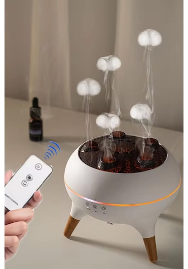 Dinamik Denizanası Hava Nemlendirici Ve Esansiyel Yağ Difüzörü - Çok Fonksiyonlu - 7 Renk Işık