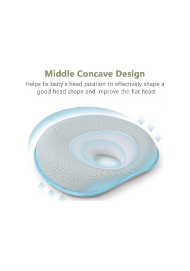 Yenidoğan Düz Başlı Bebek Yastığı Rahat Bebek Baş Şekillendirme Yastığı 0-12 Aylık Bebekler İçin Hafızalı Köpük Yastık