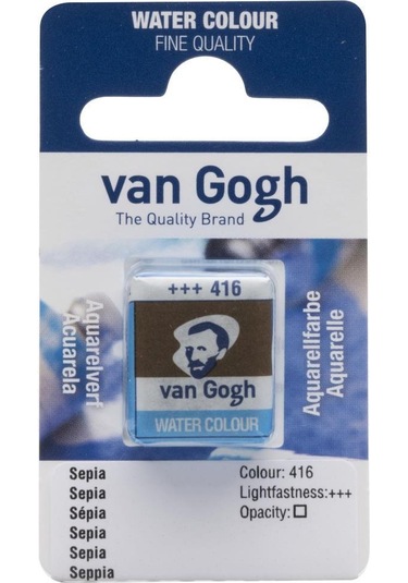 Talens Van Gogh Tablet Suluboya 1/2 Sepia 416