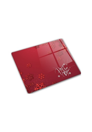 Decorita Cam Kesme Tahtası|Happy New Year Kırmızı|29cm x 34cm