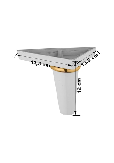Mobilya Koltuk Ayağı Baza Çekyat Chester Oturma Grubu Ayağı Beyaz 12 Cm 1 Adet