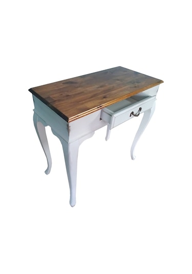 Masifart Pine 80 Cm Çekmeceli Dresuar Çam Tablalı Makyaj Masası Çam