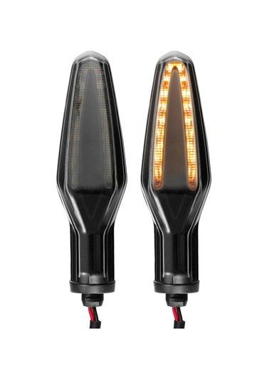 Bmw R1200 Motosiklet İçin 2 Adet Kc062 18leds Dönüş Sinyali Işığı Şeffaf Siyah