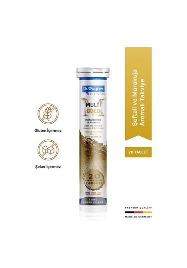 Dr. Wagner Multi-Gold Takviye Edici Gıda 20 Efervesan Tablet