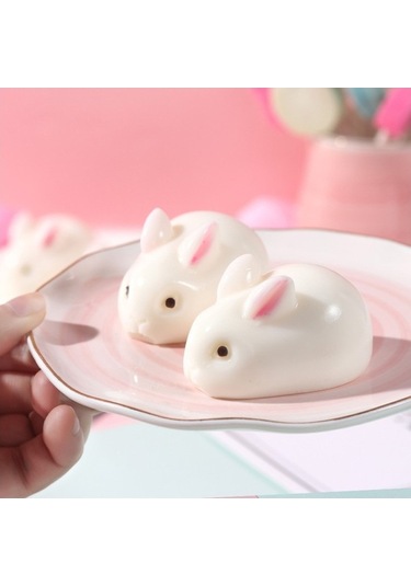 Fastbuy Silikon Paskalya Tavşanı Kek Kalıbı, 2'li Izgara Mus, Kedi Pençesi Tasarımı, Fırınlanabilir, Çok Renkli, Ev Yapımı P Çok Renkli