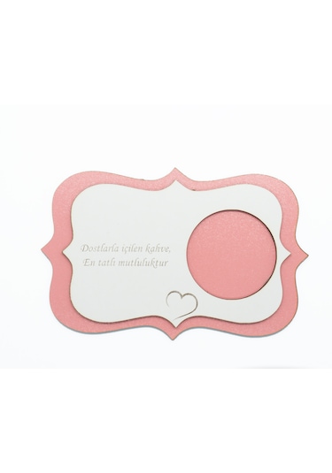 Ahşap Mdf Lazer Kesim Renkli Beyaz 6 Lı Kahve Fincan Atlığı, Bardak Altlığı, Sunum Çok Renkli