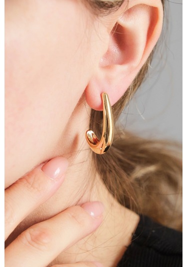 Aurrari Altın Kaplama Parlak Ay Küpe Çok Renkli