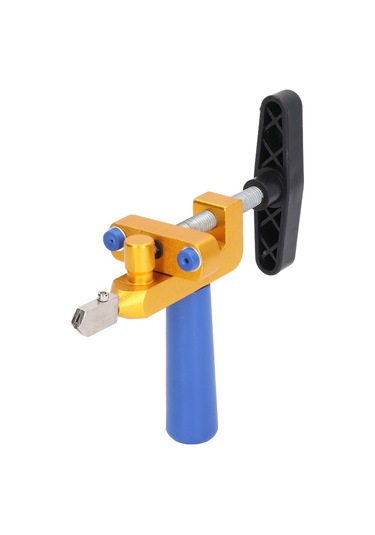 Folinda Tungsten Çelik Cam Seramik Kesici, Ergonomik Tutamaklı Entegre Tasarım, Ev Tamiri İçin Çok Amaçlı, 2 Kesici Ucu Ve 4 Yastık İle