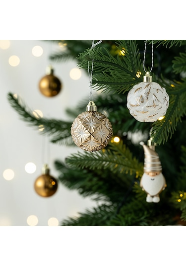 Karaca Home New Year Yılbaşı Bronze 65 Parça Ağaç Süsü Seti