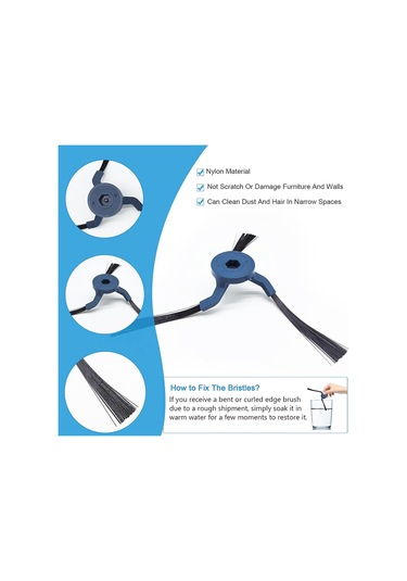 Xurunkeji Eufy X10 Pro Omni Robot Süpürge Ana Yan Fırça Hepa Filtre Paspas Bezi Toz Torbaları Yedek Parçaları