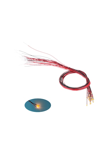 Xindoker Model Aydınlatma İçin 20 Adet 0805 Sarı Led, 0.34mm Tel, 30cm Uzunluk, Isı Dayanıklı, Mini Uygulamalar İçin Diğer