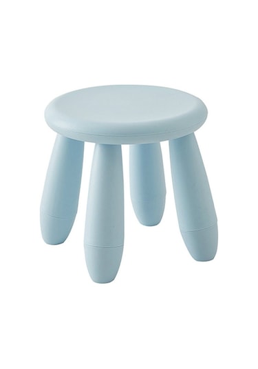 Sones Renkli Çocuk Taburesi Sandalye Bebek Taburesi Plastik Anaokulu Taburesi Açık Mavi