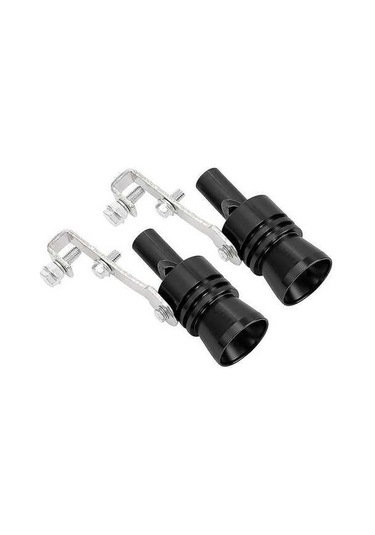 Ulzyvf Turbo Ses Çıkartıcı Egzoz Düdüğü - Siyah Alüminyum, Tüm Araçlara Uyumlu