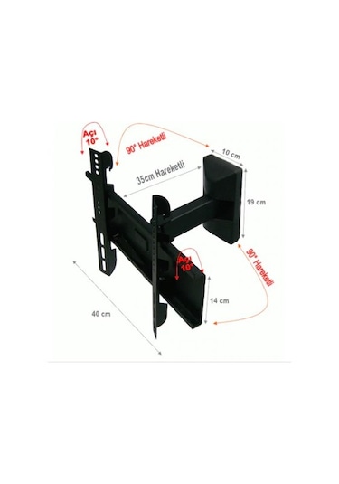 Dizayn 32" 82 Ekran Hareketli Lcd Led Tv Askı Aparatı