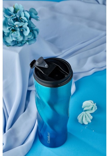 0.50 Lt Colorstay Twist Paslanmaz Çelik Termos Kamp Ofis Piknik Termosu Mavi