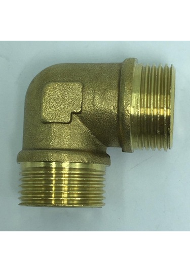 Suntek 1 Adet Çift Erkek Dişli Dirsek Pirinç Adaptör Boru Dn20xdn20