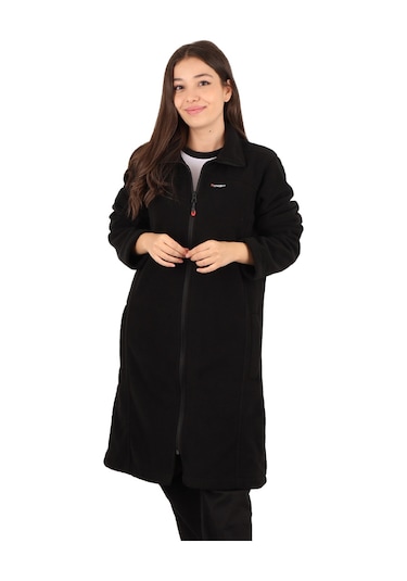 Zenobya Kadın Polar Ceket Siyah