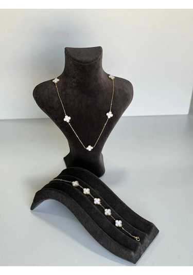 T-blk-02 Gold İçi Beyaz Gonca Bileklik 001