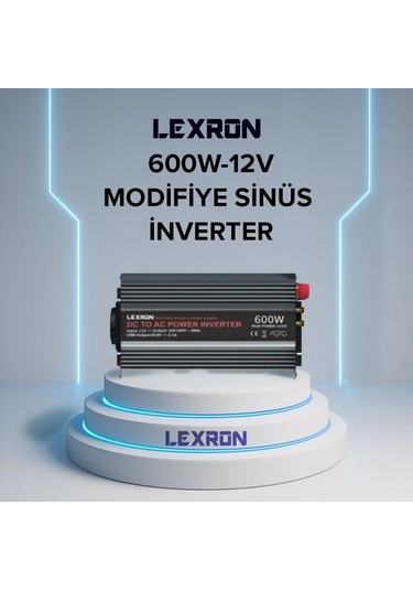 Lexron - İnges 12 Volt 600 Watt Modifiye Sinüs İnverter - 220 Volt Çevirici 12v 600w
