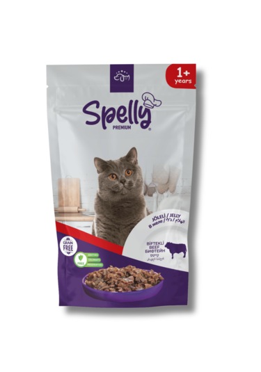 Spelly Pouch Biftekli Yetişkin Kedi Maması 48 x 85 G