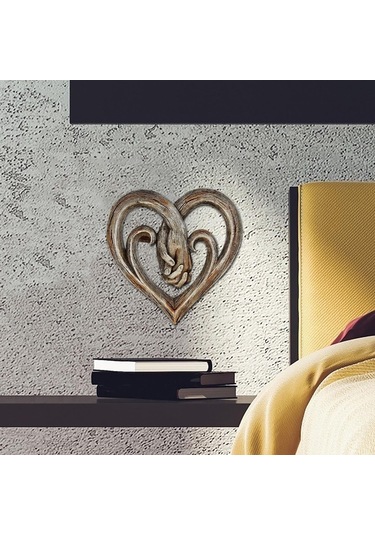 Sones 30 X 30cm El Tutan El Kalp Şeklinde Ahşap Duvar Dekorasyonu El Sanatları Kolye