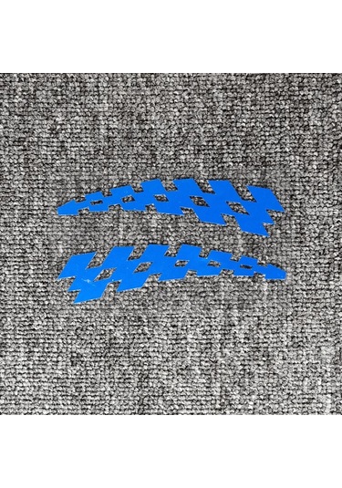 2p Otomobil Çıkartma Denetleyici Bayrağı F1 Yarış Jdm Yansıtıcı Dekorasyon Çizik Blue Reflective 29x7.5cm 1 Piece Set