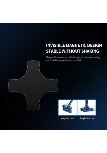 Novahub Gm961 Alüminyum Dikey Ekran Kartı Tutucu Soğutma Standı, Siyah 8.3 İnç