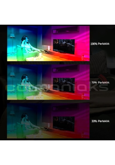 RGB Mıknatıslı Dokunmatik Led Atmosfer Lamba Çok Renkli