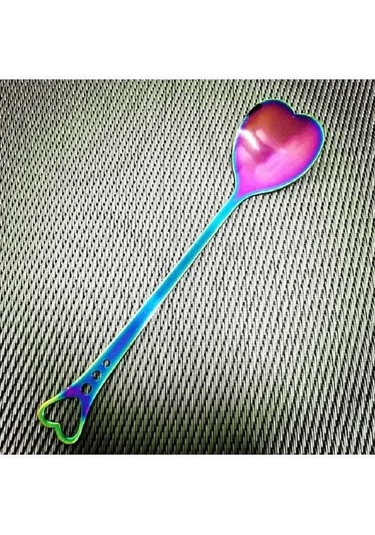 Dancemonkey 2 Adet Paslanmaz Çelik Kahve Ve Çay Kaşık, Set Çok Renkli