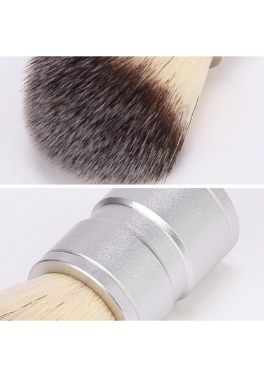 Sones Paslanmaz Çelik Hayvan Kılı Sakal Fırçası Manuel Karıştırma Ve Köpürtme Tıraş Aleti, Özellikler: Tek Fırça